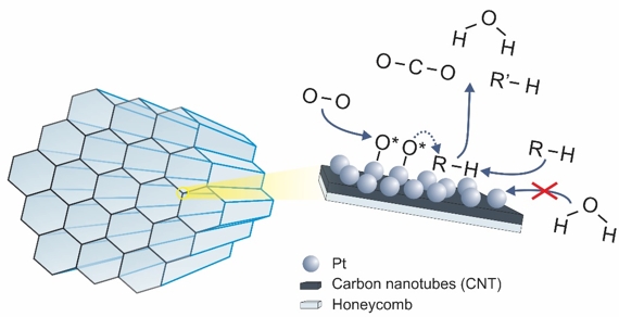 何妤安、王善猷、江偉宏、Van-Huy Nguyen、邱俊龍、吳紀聖*：Moderate-temperature catalytic incineration of cooking oil fumes using hydrophobic honeycomb supported Pt/CNT catalyst, Journal of Hazardous Materials, vol. 379, 120750 (2019)